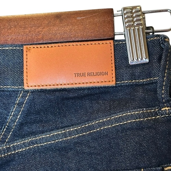 True Religion Dark Wash Women’s Pocket Jean Mini Skirt Size 27W New Without Tags - Picture 4 of 7